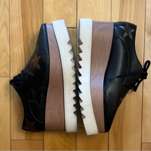 Stella McCartney black and bronze Elyse platform sneakers - Picture 12 of 13
